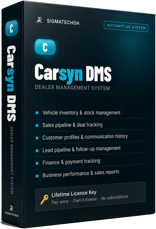 Carsyn Dealer Management System product box