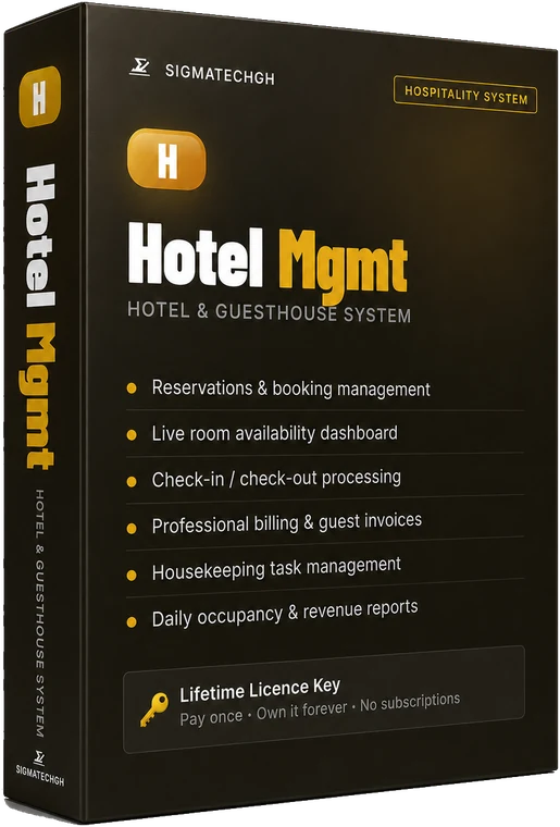 Hotel Management System product box