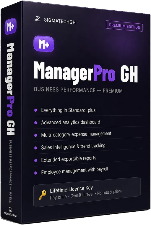 ManagerPro GH — Premium product box