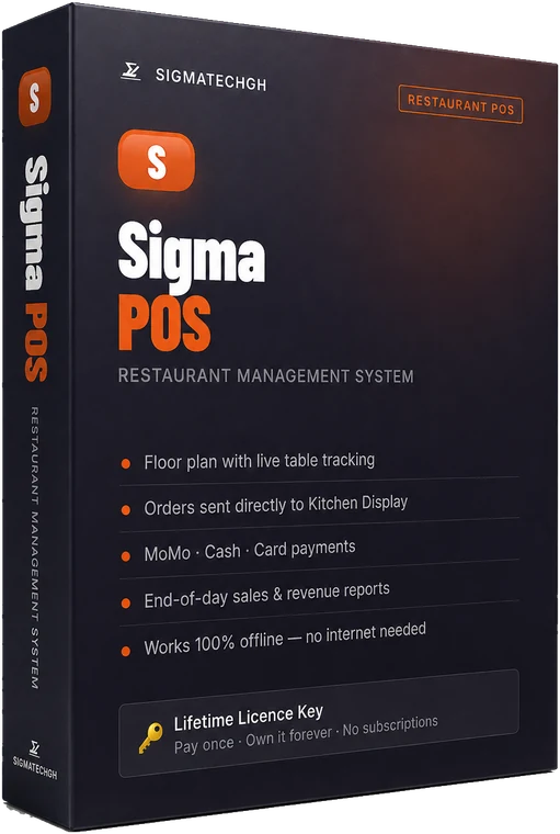 SigmaPOS Restaurant System product box